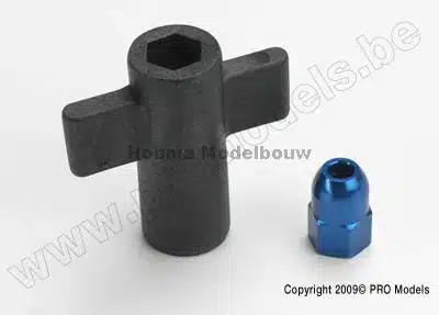 Antenna crimp nut, aluminum (blue-anod