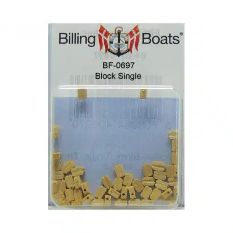 Billing Boats 520697 Enkel blok hout 5mm ( 50 st )