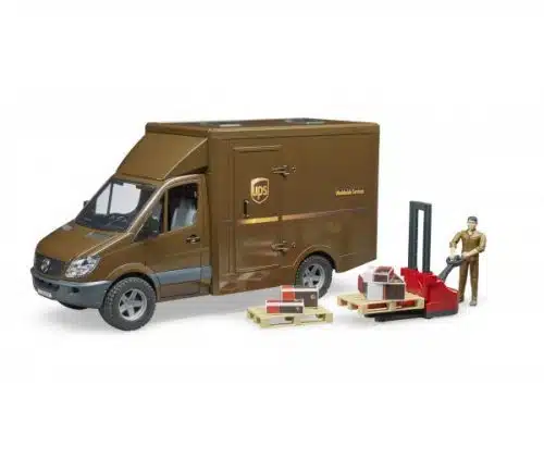 Bruder 02538 Mercedes Sprinter UPS + heftruck