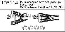 CV-10 Querlenker-Set (2x un/ob/vo/hi