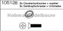 CV-10 Senkkopfschrauben (8) + U-Scheib