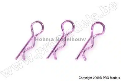 Carrosserie clipsen 1/8 "Purper" Mediu