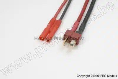 Conversie kabel 2mm goudstekker > Dean