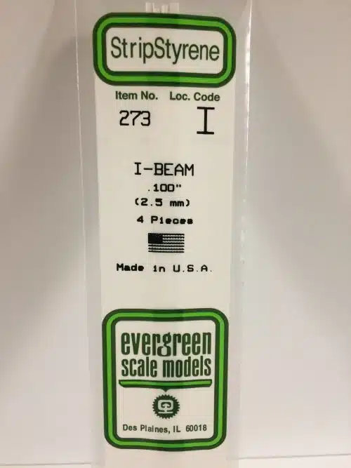 Evergreen 100 strip 0.25x0.5