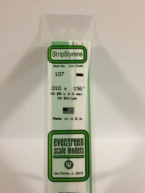Evergreen 107 strip 0.25x4