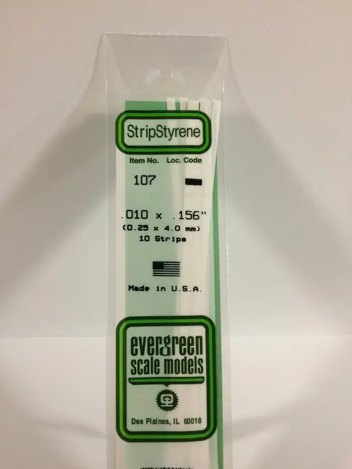 Evergreen 107 strip 0.25x4