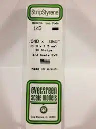 Evergreen 143 strip 1x1.5