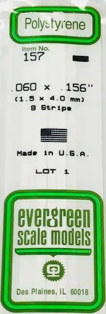 Evergreen 157 strip 1.5x4