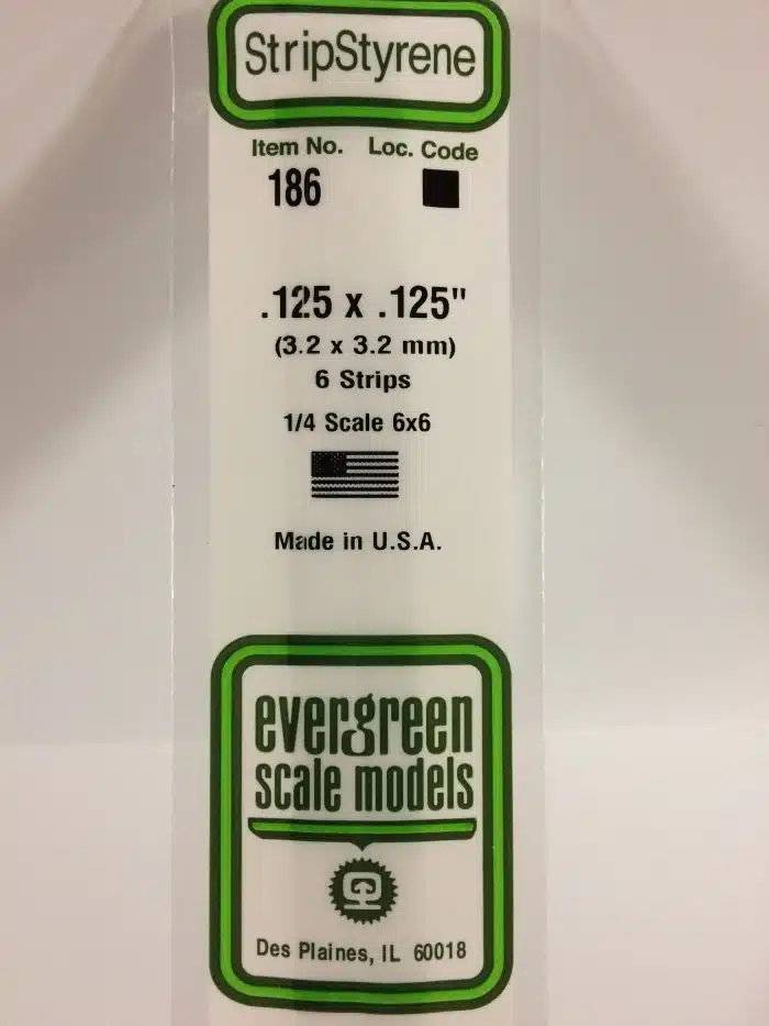 Evergreen 186 strip 3.2x3.2