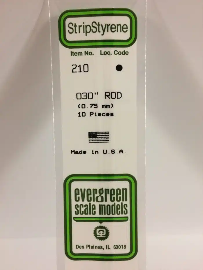 Evergreen 210 staaf 030'' 0.75mm