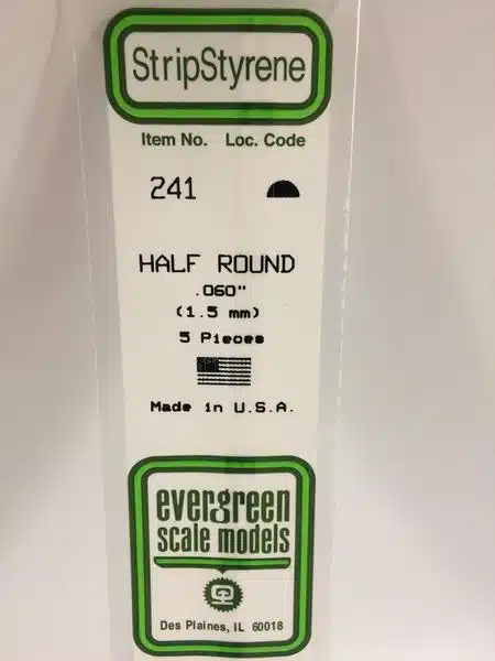 Evergreen 241 halfrond 355mm x 1.5mm