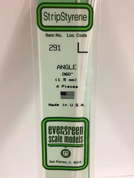 Evergreen 291 Hoekprofiel 355mm x 1.5mm