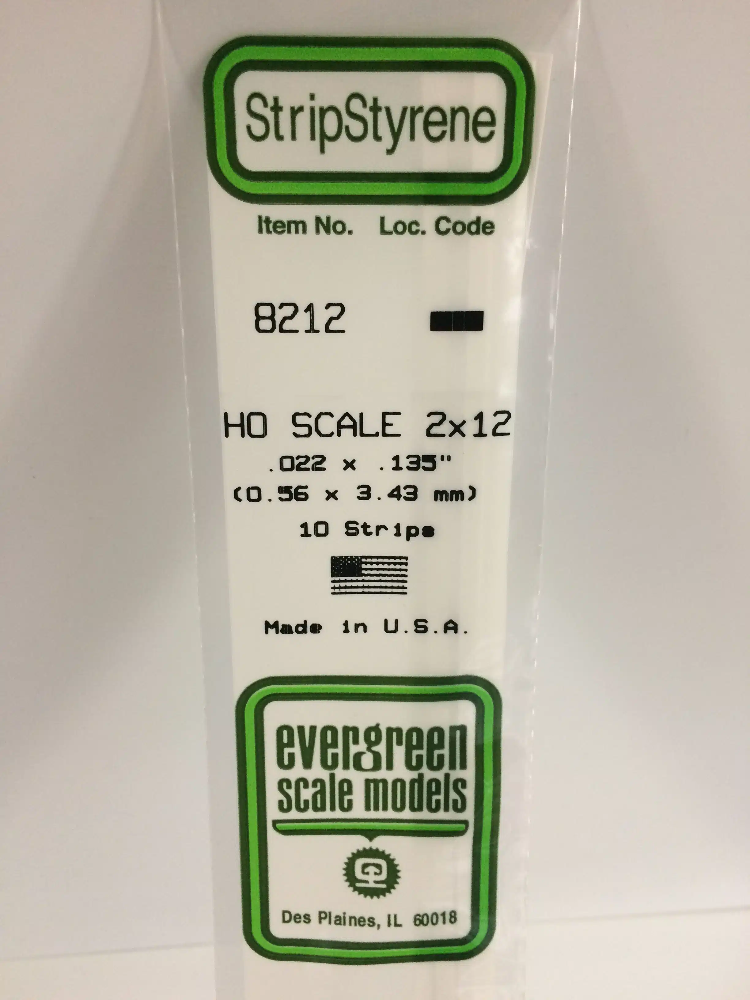 Evergreen 8212 strip 0,56x3,43