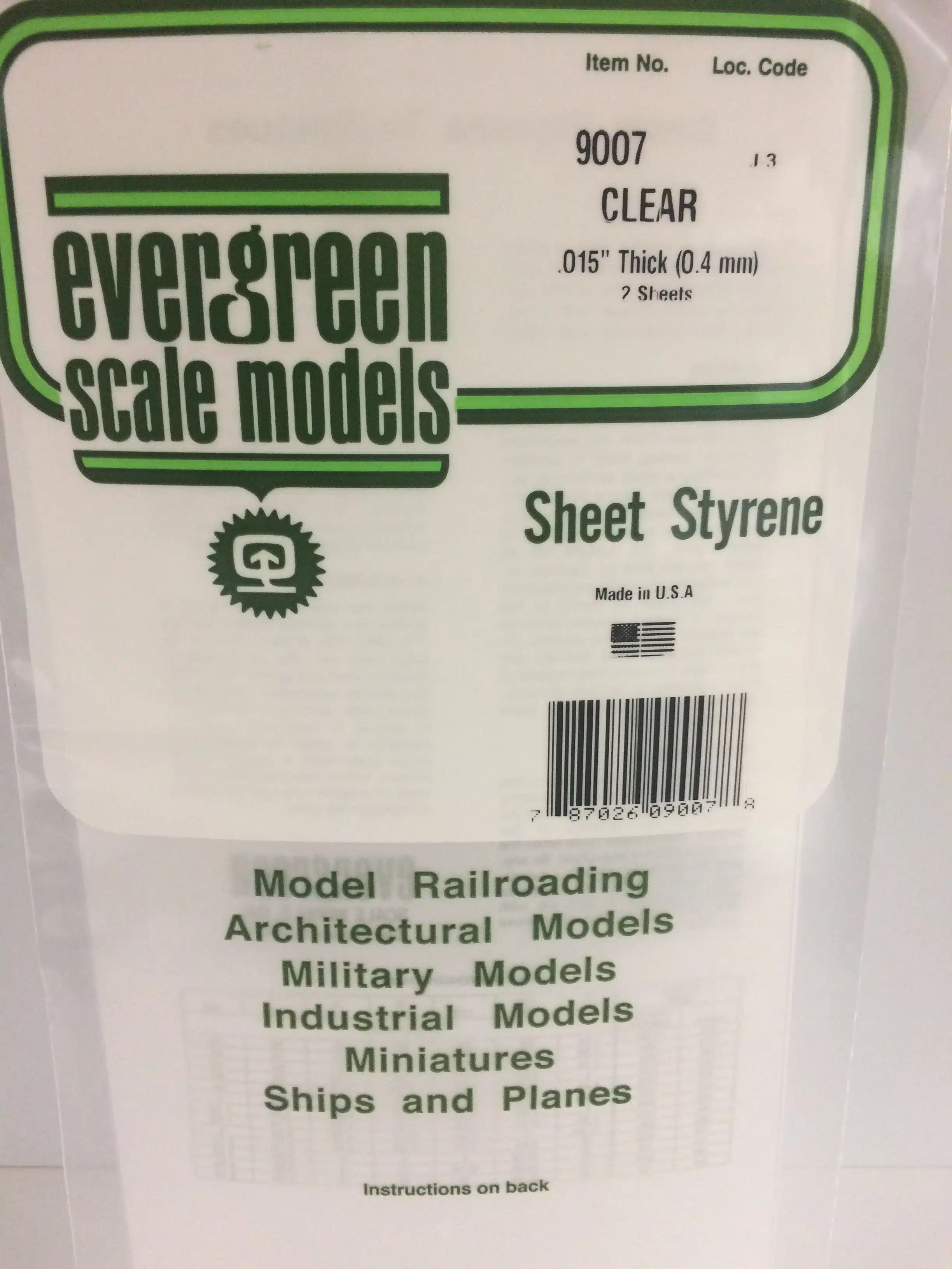 Evergreen 9007 Plaat helder 0.4 (2)