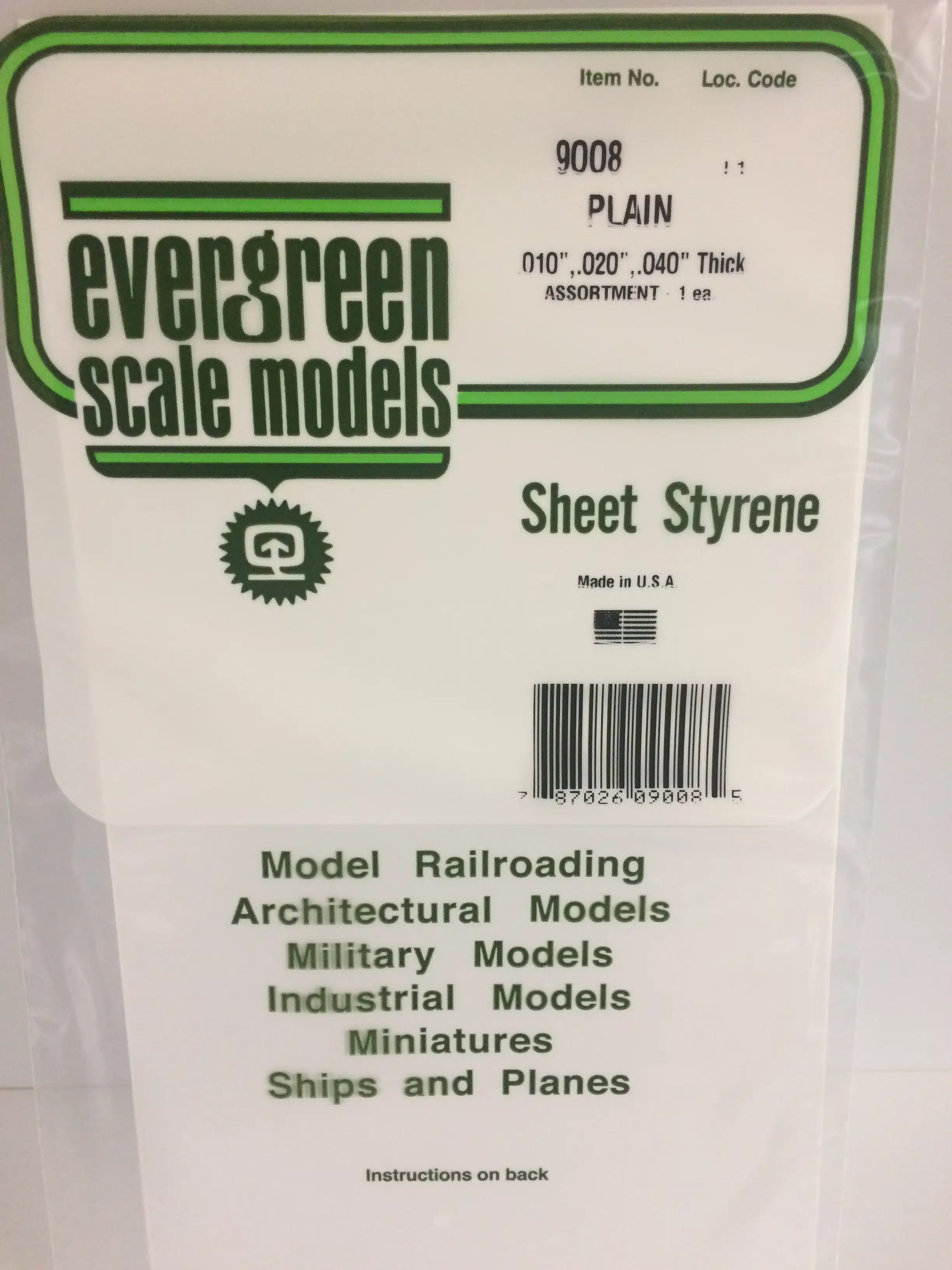 Evergreen 9008 Plaat Asst. 3 diktes