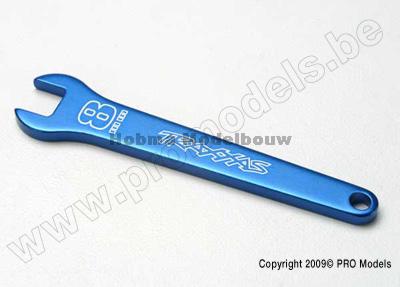 Flat wrench, 8mm (blue-anodized alumin