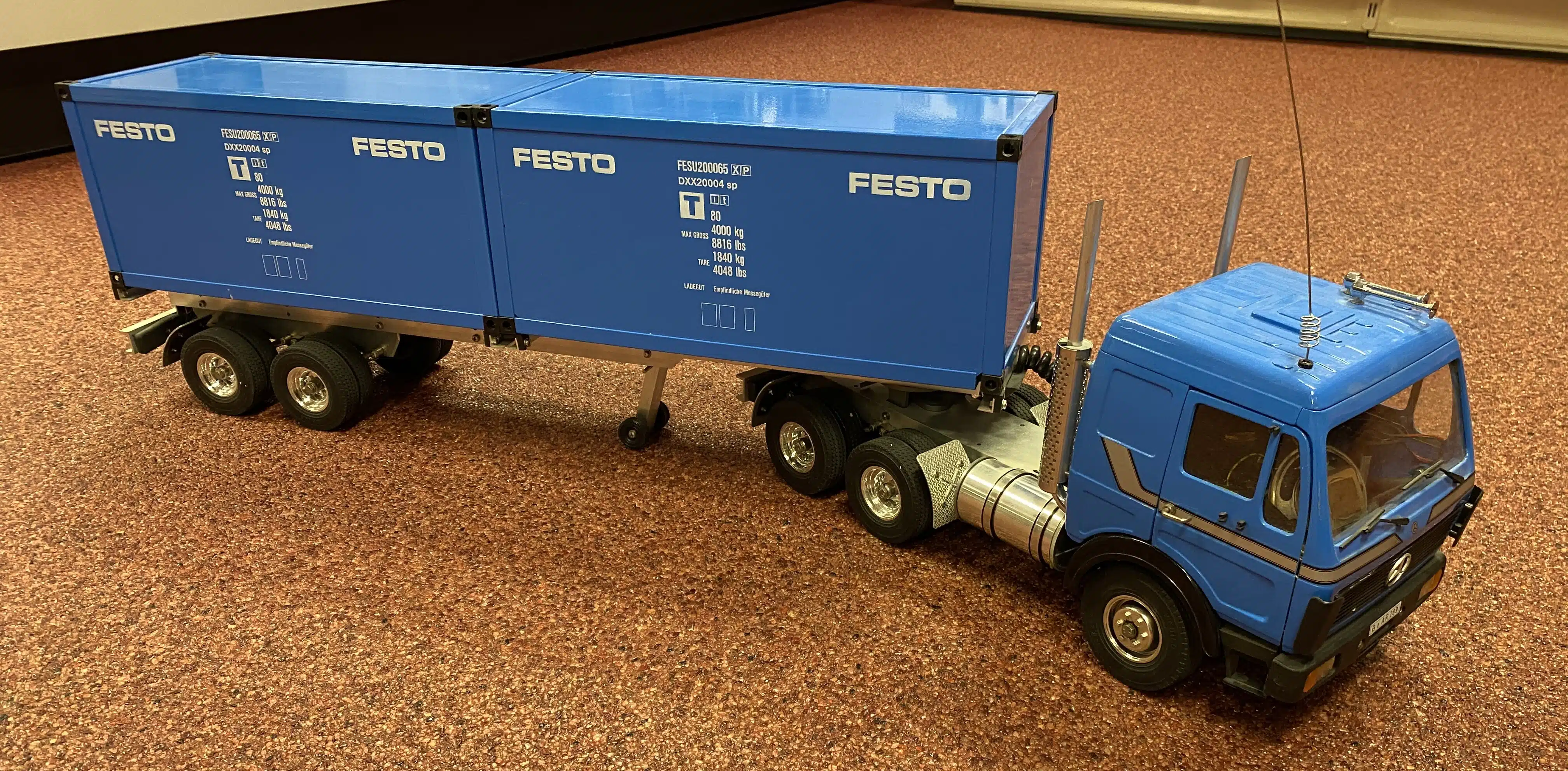 Gebruikt Wedico Mercedes DB1632 Met Trailer Voor Containers