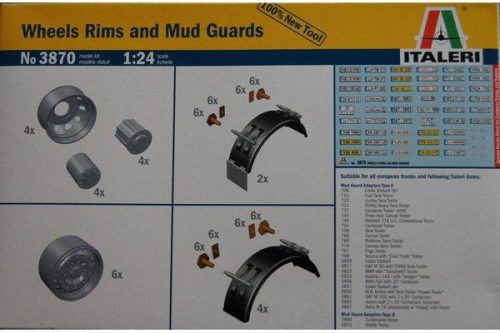 Italeri 3870 Wheels Rims + Mud Guards