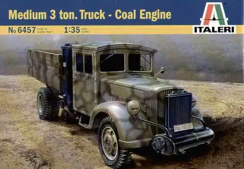 Italeri 6457 medium 3ton Truck Coal Engine