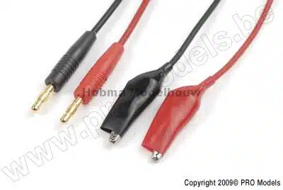 Laadkabel Croco clips, silicone kabel