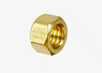 Moer messing M1.0 zeskant speciaal voor modelbouw