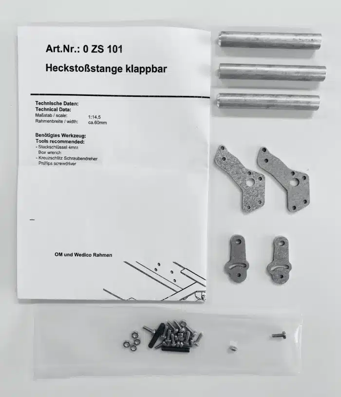 Osswald Modelbau 0 ZS 101 Heckstossstange klappbar