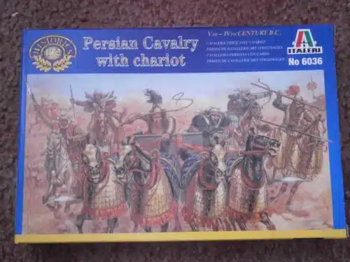 Perzische cavallerie m. strijdwagen