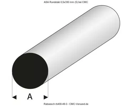 Raboesch 400-49/3 Rond massief 0.5 x 330mm