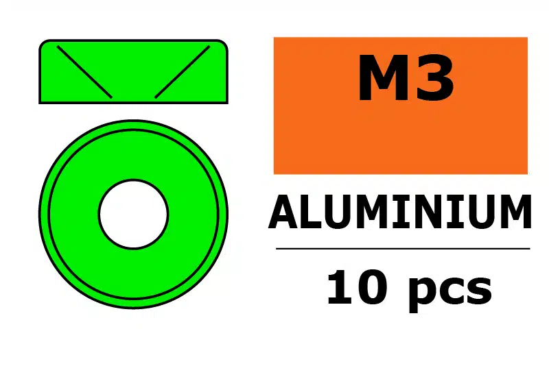 Sluitring M3 "Groen" voor verzonken sc