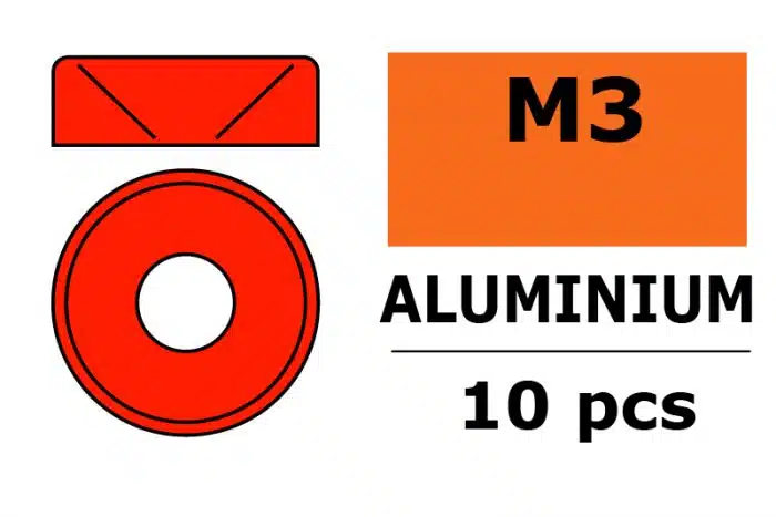 Sluitring M3 "Rood" voor verzonken sch