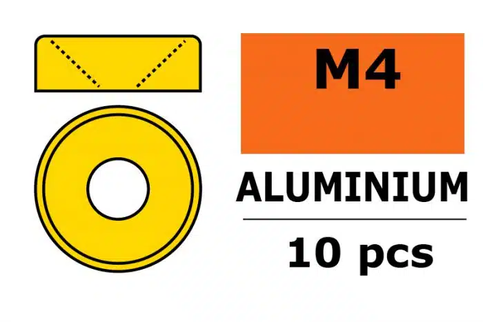 Sluitring M4 "Goud" voor verzonken sch