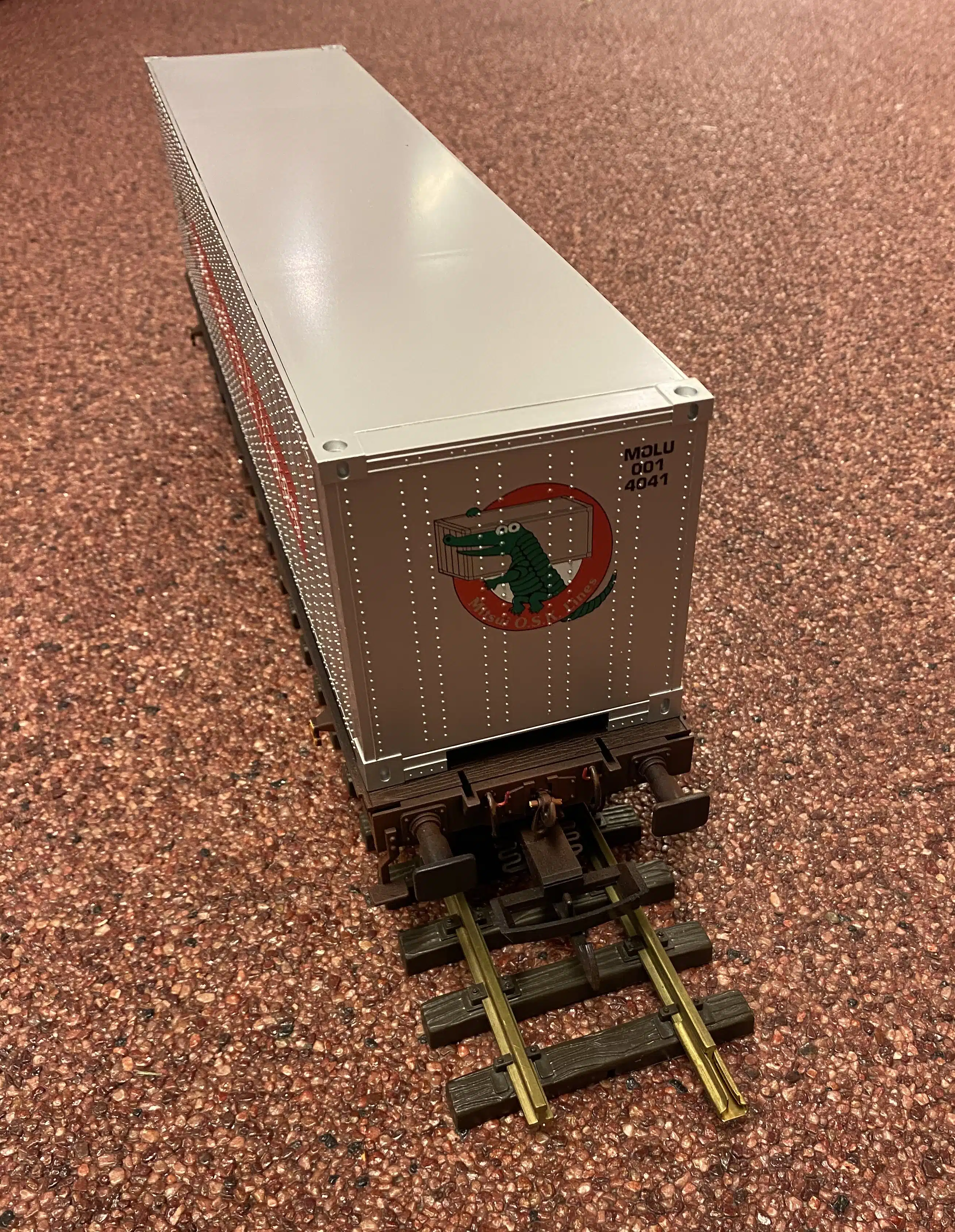 Stoom en Spoor Containerwagen NS Cargo 40 voet met container , voor de LGB baan