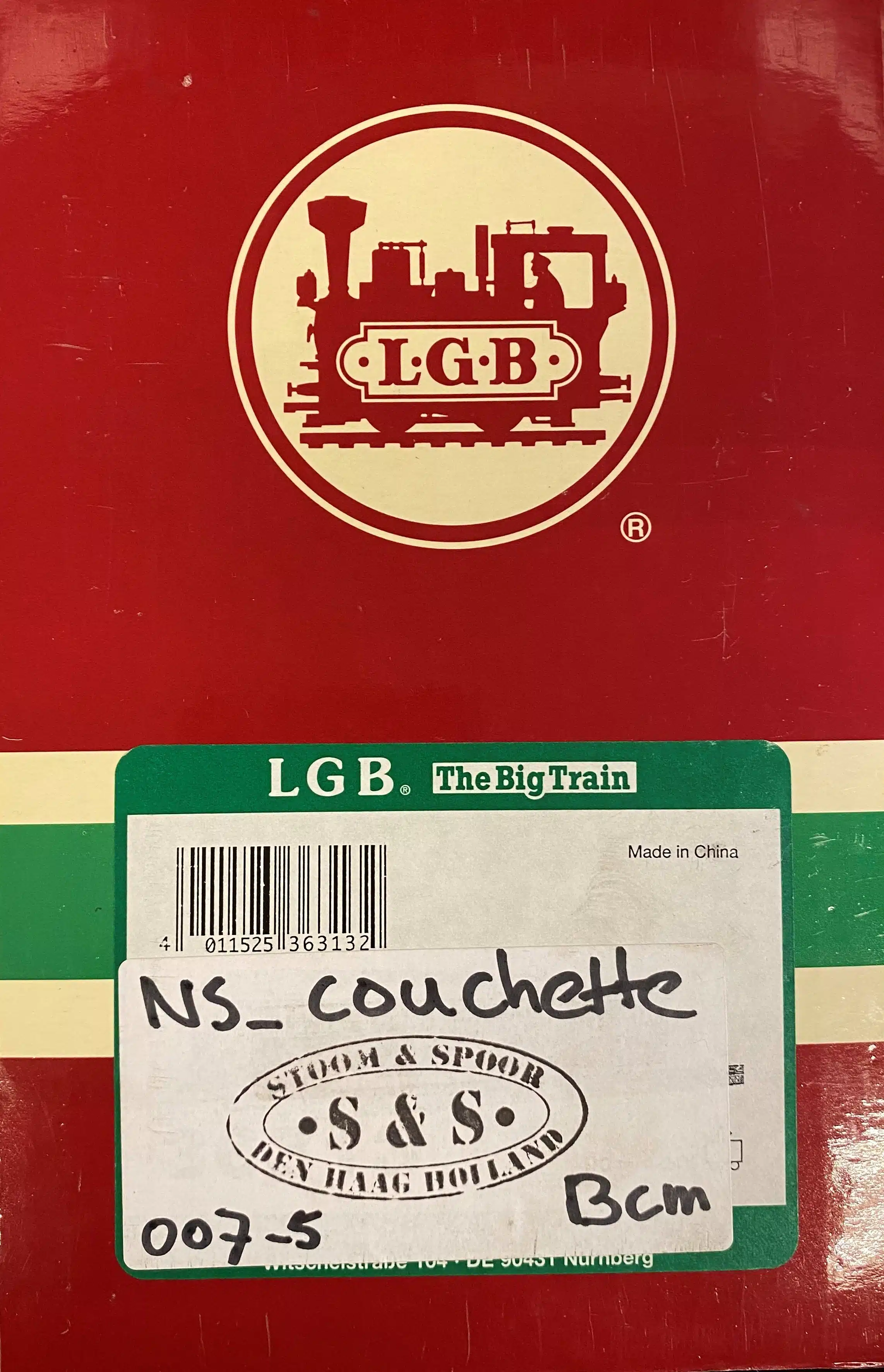 Stoom en Spoor NS Couchette Wagon Met Nummer 007-5 , voor de LGB baan