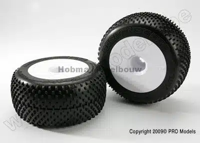 Tires & wheels, assembled, glued (white) tra5375r