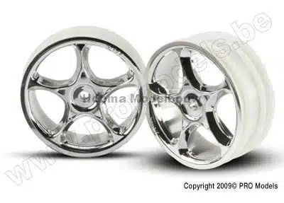 Traxxas 2473 Wheels, Tracer 2.2" (chro