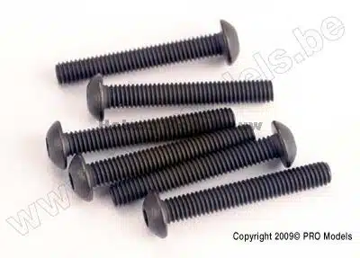 Traxxas 2580 Screws, 3x20mm button-hea