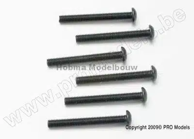 Traxxas 2581 Screws, 3x25mm button-hea