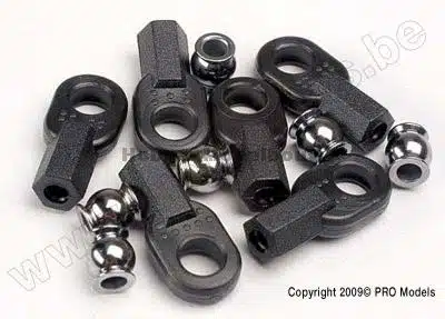 Traxxas 2742 Rod ends, long (6)/ hollo