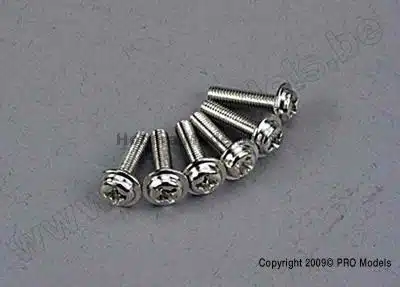 Traxxas 3186 Screws, 3x12mm washerhead
