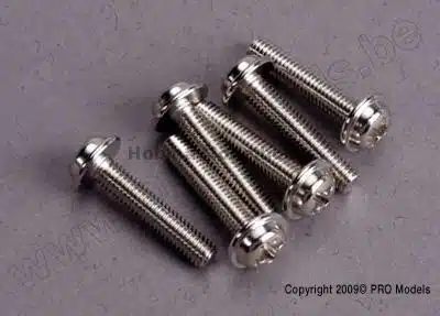 Traxxas 3187 Screws, 3x15mm washerhead
