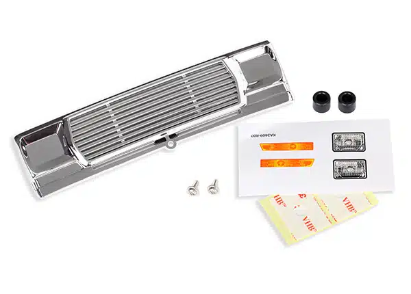 Traxxas 3656 Grill, Bigfoot No. 1 (chrome)/ decals/ adhesive tape