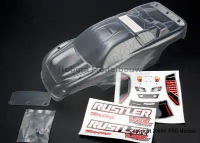 Traxxas 3714 Body, Rustler (clear, req