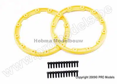Traxxas 5665 Sidewall protector, beadlock style (ye