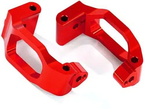 Traxxas 8932R Caster Blocks 6061-T6 alm. red left right