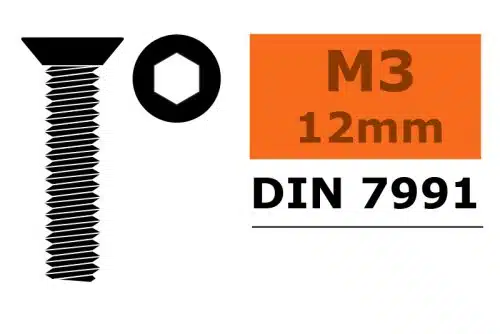 Verzonken schroef met binnenzeskant, M