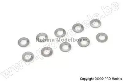 Vlakke sluitring, M2,5, Inox (10st)