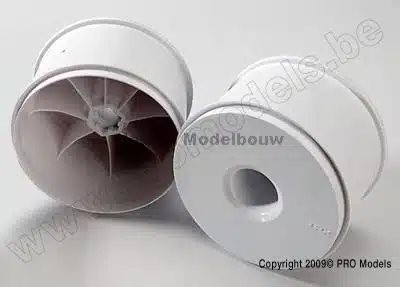Wheels, dished 3.8" (white) (2) (use w