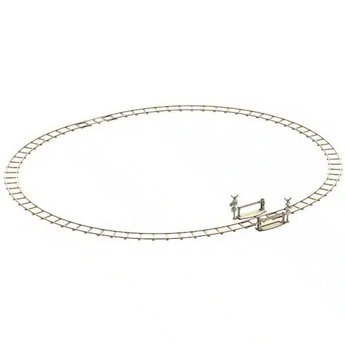 Wooden .city 324 Round rails+ crossing