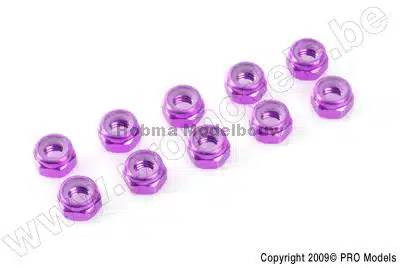 Zelfborgende zeskantmoer M4 "Purple",