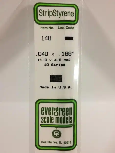 evergreen 148 strip 1x4.8